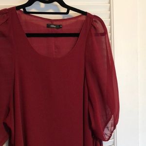 Millau Tops - Red flowy tunic/ dress Millau Tops - Red flowy tunic/ dress